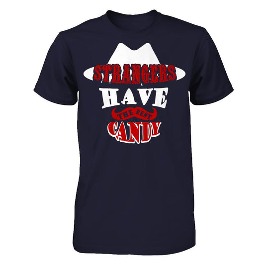 Strangers Have The Best Candy T-shirt Next Level - Unisex Fitted Tee Midnight Navy