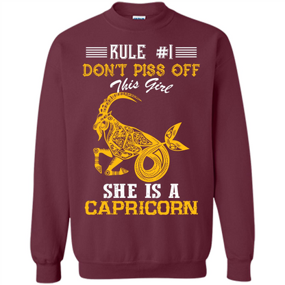 Capricorn T-shirt Rule Dont Piss Off This Girl T-shirt