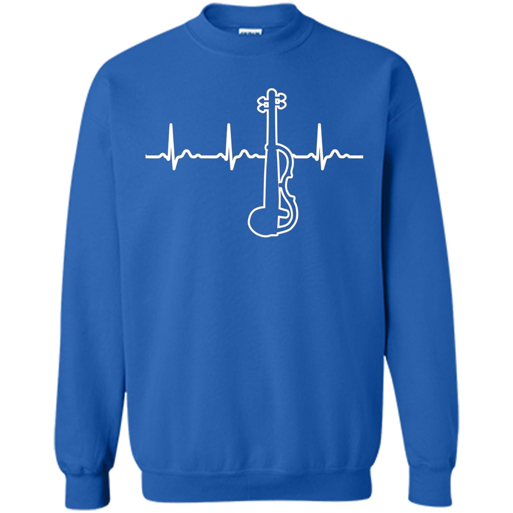 Electric Violin Heartbeat T-Shirt Special Instrument T-shirt Royal