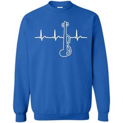Electric Violin Heartbeat T-Shirt Special Instrument T-shirt Royal