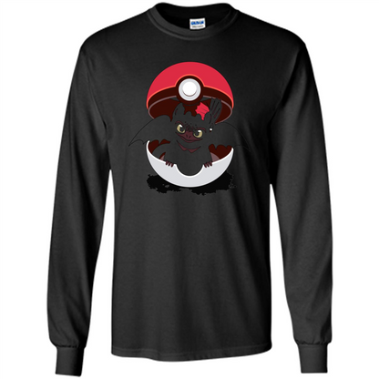 Cartoon T-shirt How To Catch Your Dragon Black