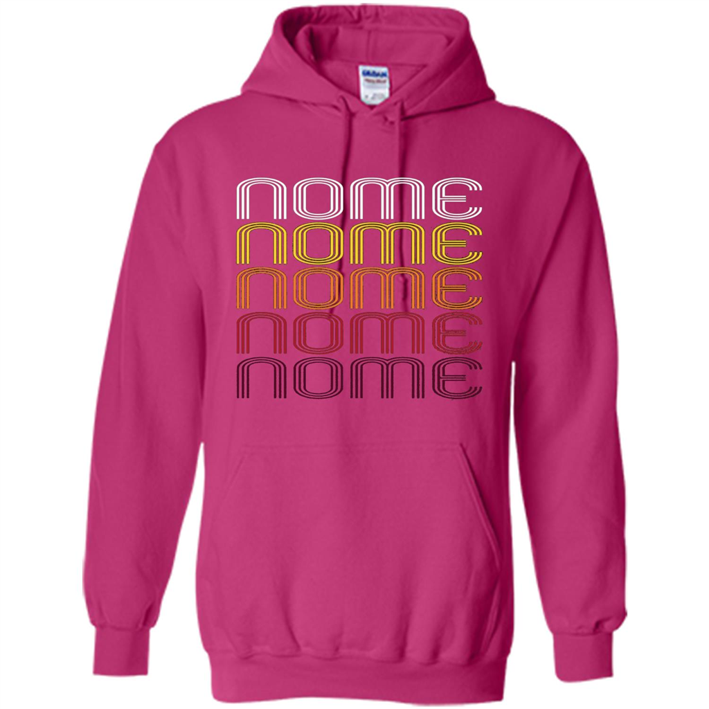 Nome, Vintage Style Alaska T-shirt Heliconia