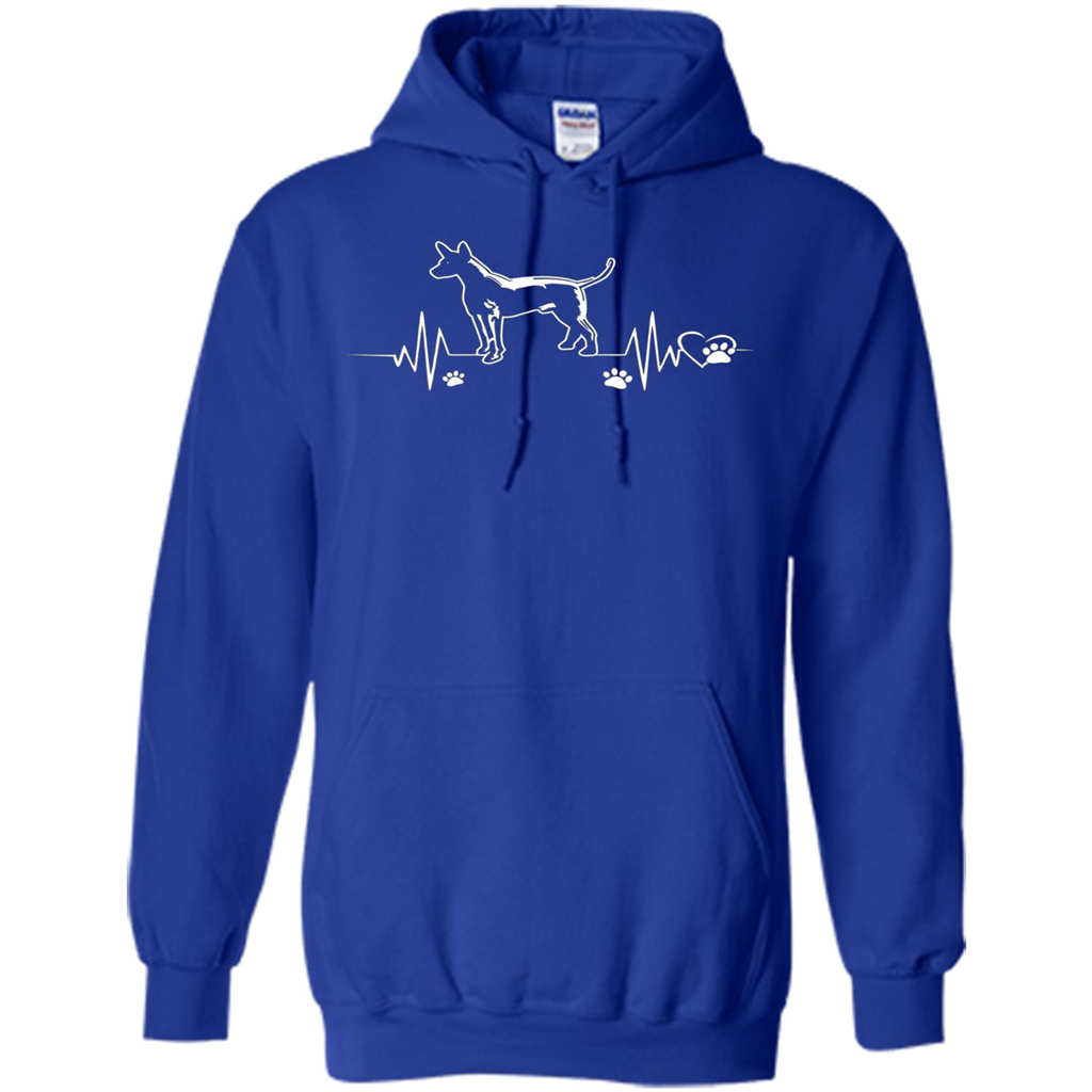 Heartbeat Mexican Hairless Dog T-shirt Heartbeat Paw Dogs Royal