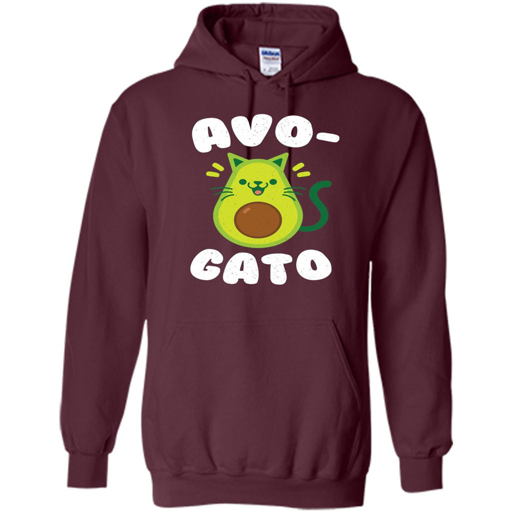 Avogato - Avocado Cat - Funny Avocado T-shirt Maroon