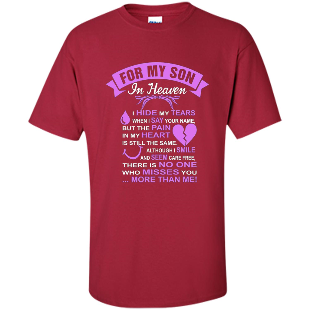 For My Son In Heaven T-shirt I Hide My Tears Cardinal