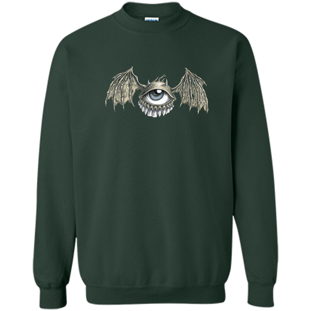 Eyebat T-shirt Scary Halloween Tshirt Forest Green