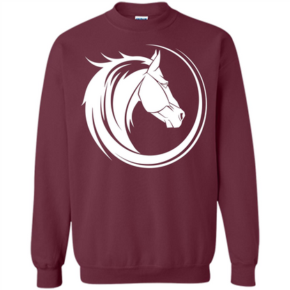 Horse Lover T-shirt Horse Circle Maroon