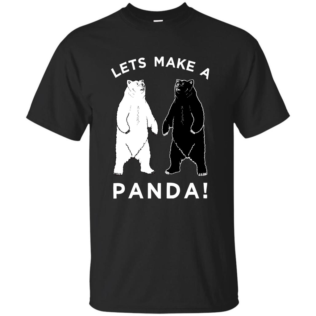 Funny Panda T-shirt Lets Make A Panda T-Shirt Black
