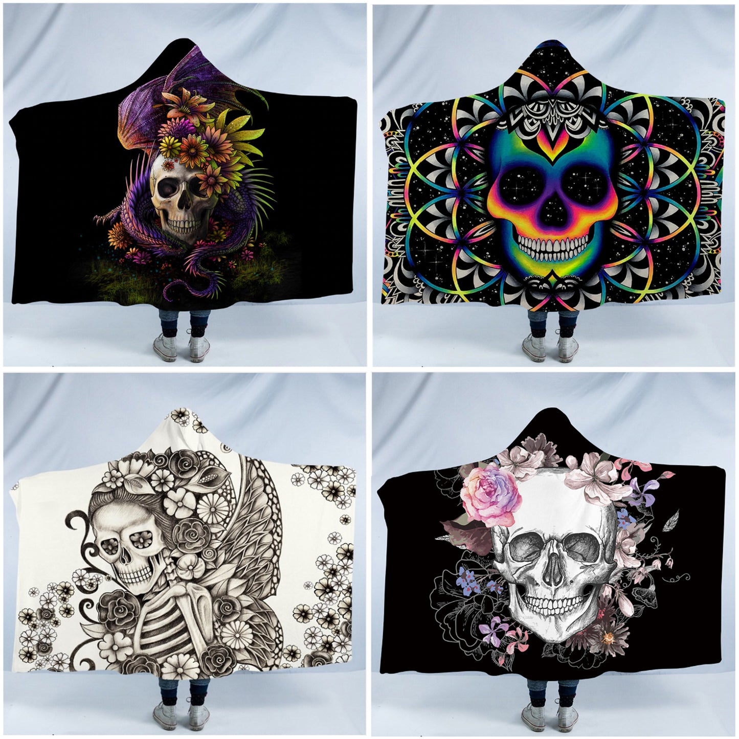 Hooded Blanket Fantastic Skull Collection 4 Version