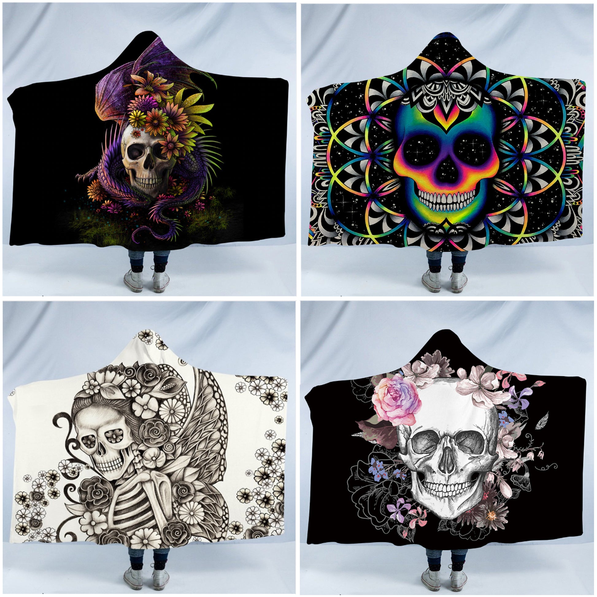 Hooded Blanket Fantastic Skull Collection 4 Version