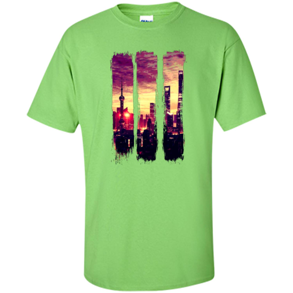 Sunset City T-shirt Lime