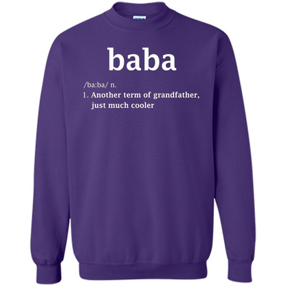 Fathers Day T-shirt Baba Definition Purple