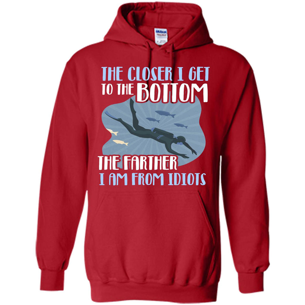 Diver T-shirt The Closer I Get To The Bottom The Farther Red