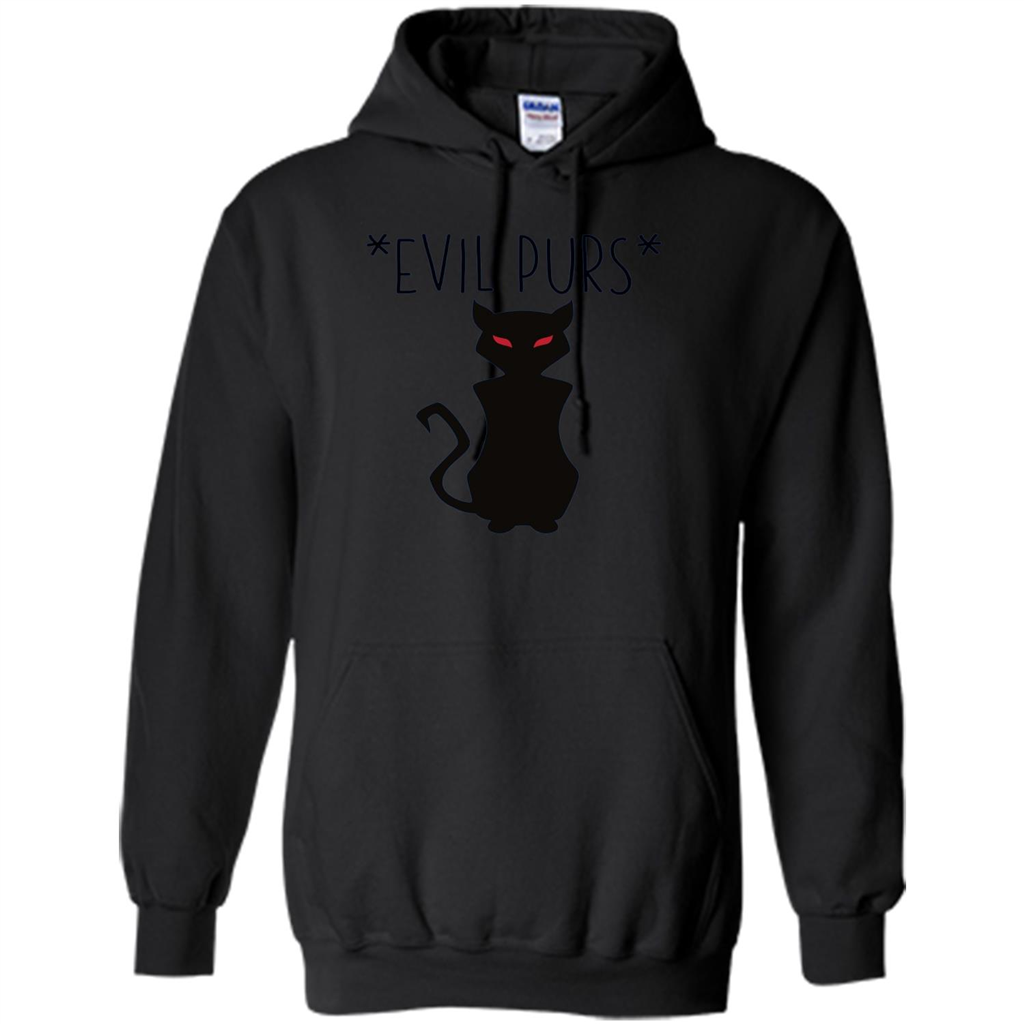Halloween Black Cat T-shirt Evil Purs Mean Kitty Lovers Gift T-shirt Black