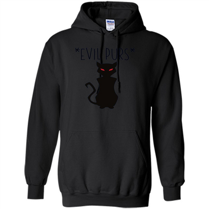 Halloween Black Cat T-shirt Evil Purs Mean Kitty Lovers Gift T-shirt Black