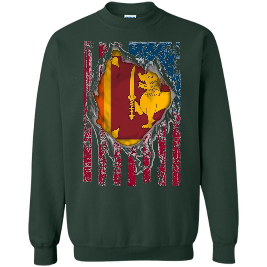 Sri Lanka Flag Proud T-Shirts Forest Green