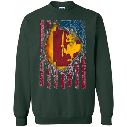 Sri Lanka Flag Proud T-Shirts Forest Green