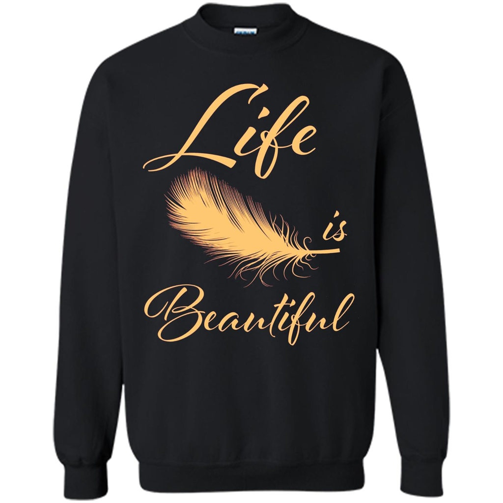Beautiful Life Wing T-shirt Life Is Beautiful Black