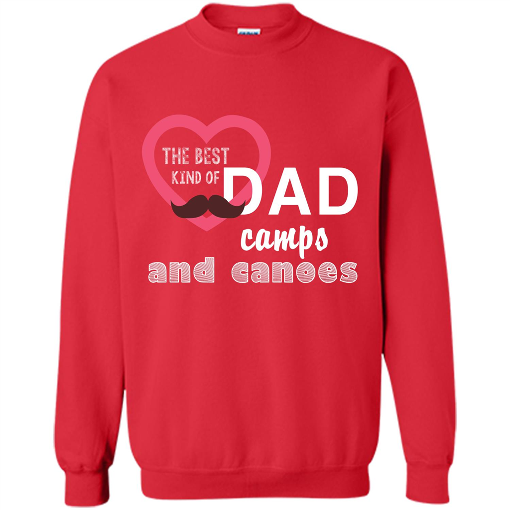 The Best Kind Of Dad Camps And Canoes T-shirt Red