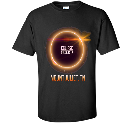 Mount juliet Tennessee Total Solar Eclipse 2017 T-shirt Black