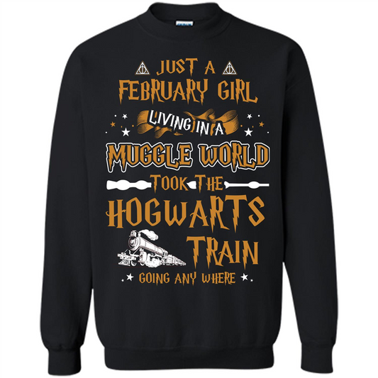 Harry Potter T-shirt Just A February Girl Living In A Muggle World