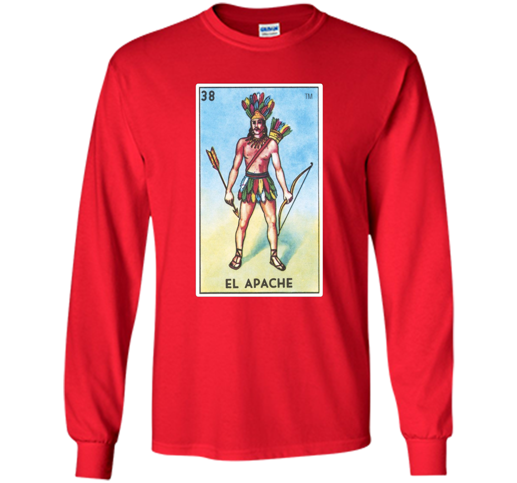El Apache Card T-shirt Tarot Loteria shirt Red