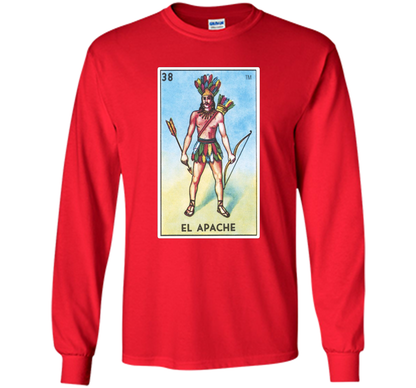 El Apache Card T-shirt Tarot Loteria shirt Red
