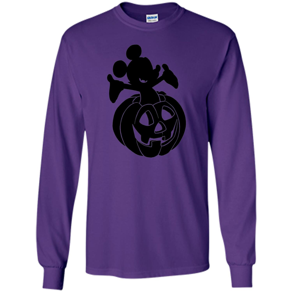 Mickey Mouse Halloween Pumpkin T-shirt Purple