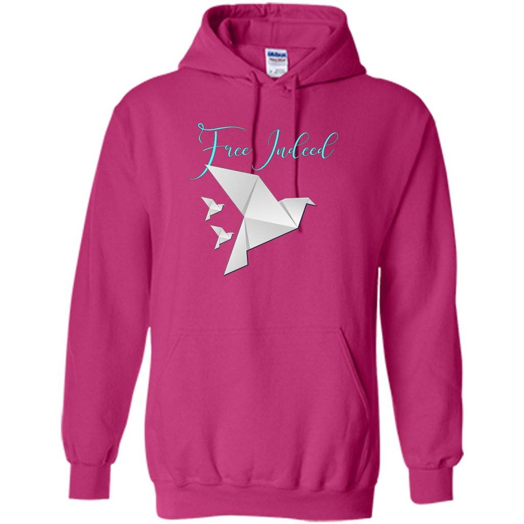 Free Indeed Origami Bird T-shirt Christian T-shirt Heliconia