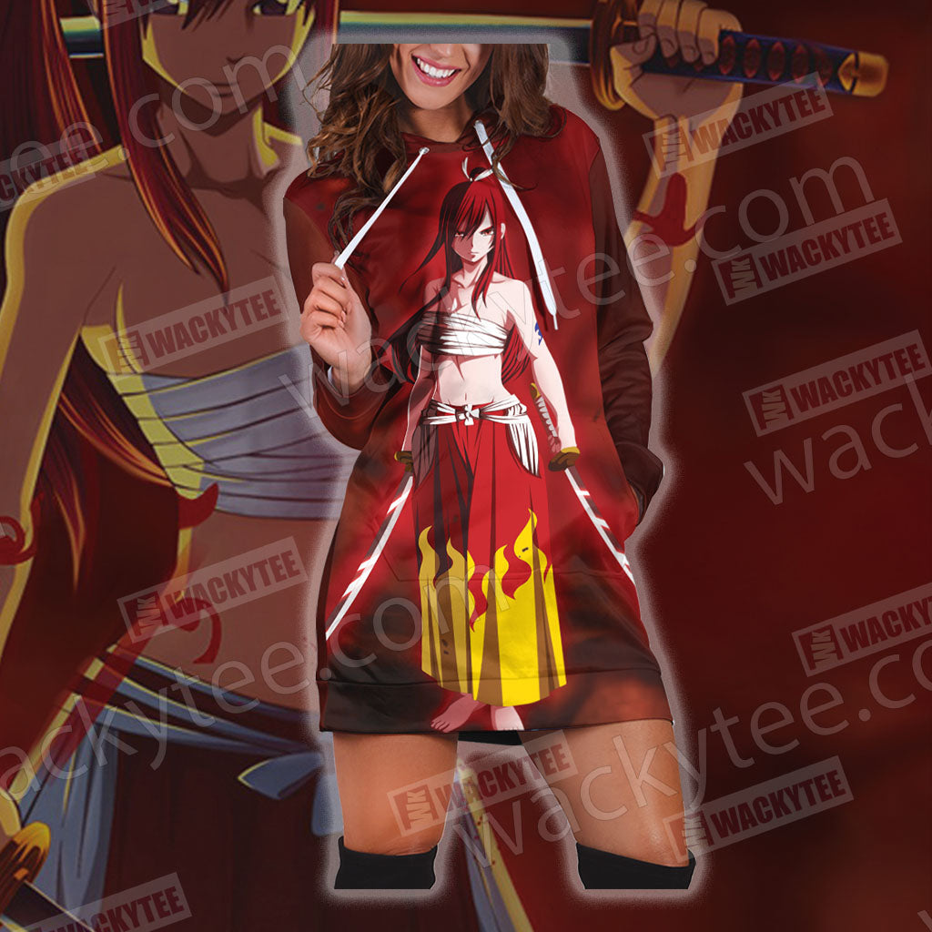 Fairy Tail Erza Scarlet 3D Hoodie Dress