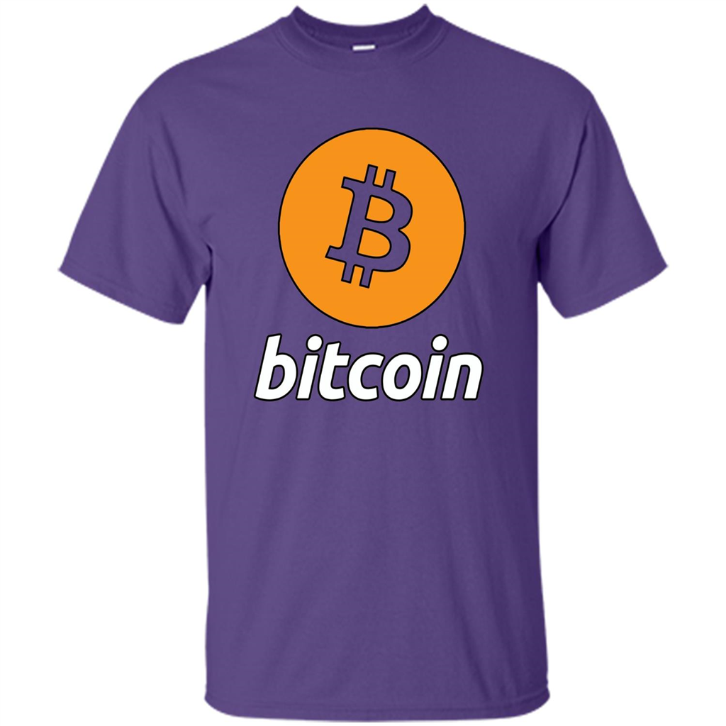Bitcoin Logo Cryptocurrency BTC T-shirt Purple