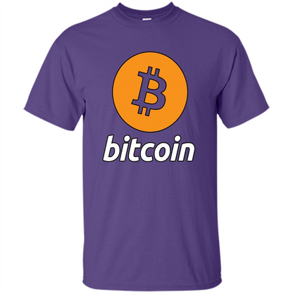 Bitcoin Logo Cryptocurrency BTC T-shirt Purple