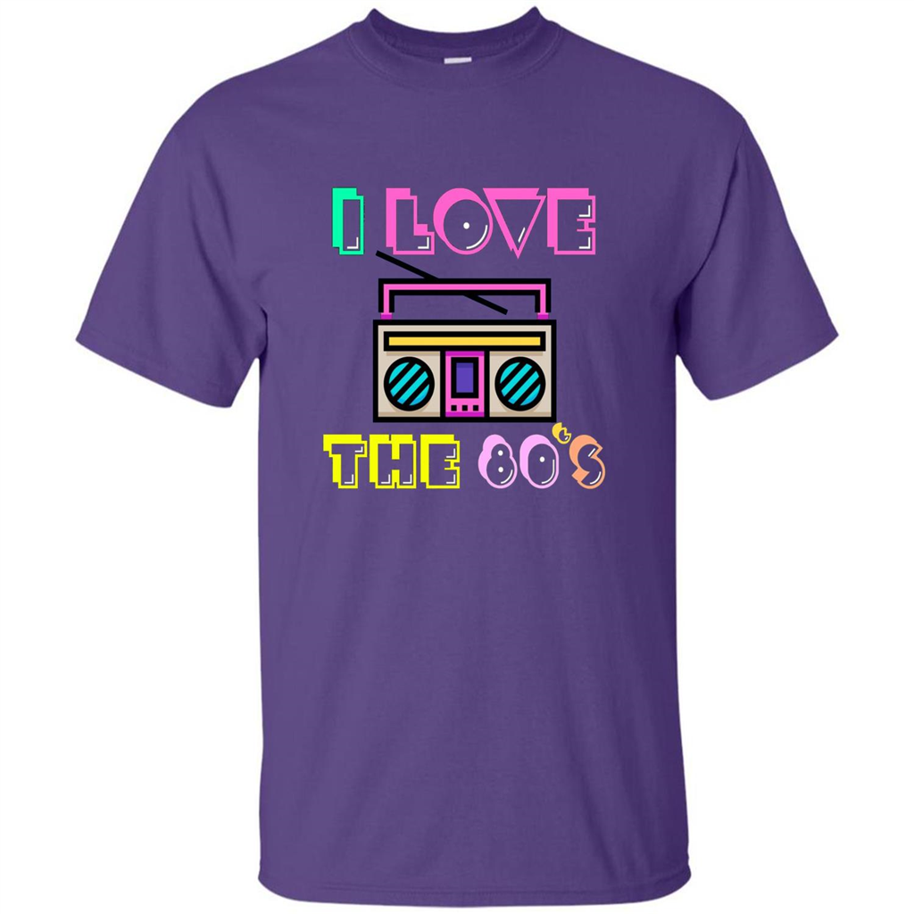 I Love The 80's T-shirt Purple