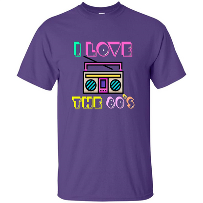I Love The 80's T-shirt Purple