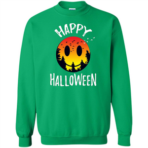 Cute Halloween T-shirt Spooky Camp Happy Face Emoji T-shirt