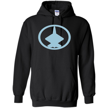 YF-23 Blue Air Force Military Fighter Jet T-Shirt Black