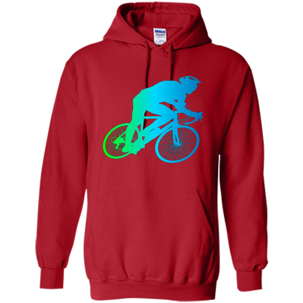 Bike Rider T-shirt Colorful Bicycle Biking Lover T-shirt Red