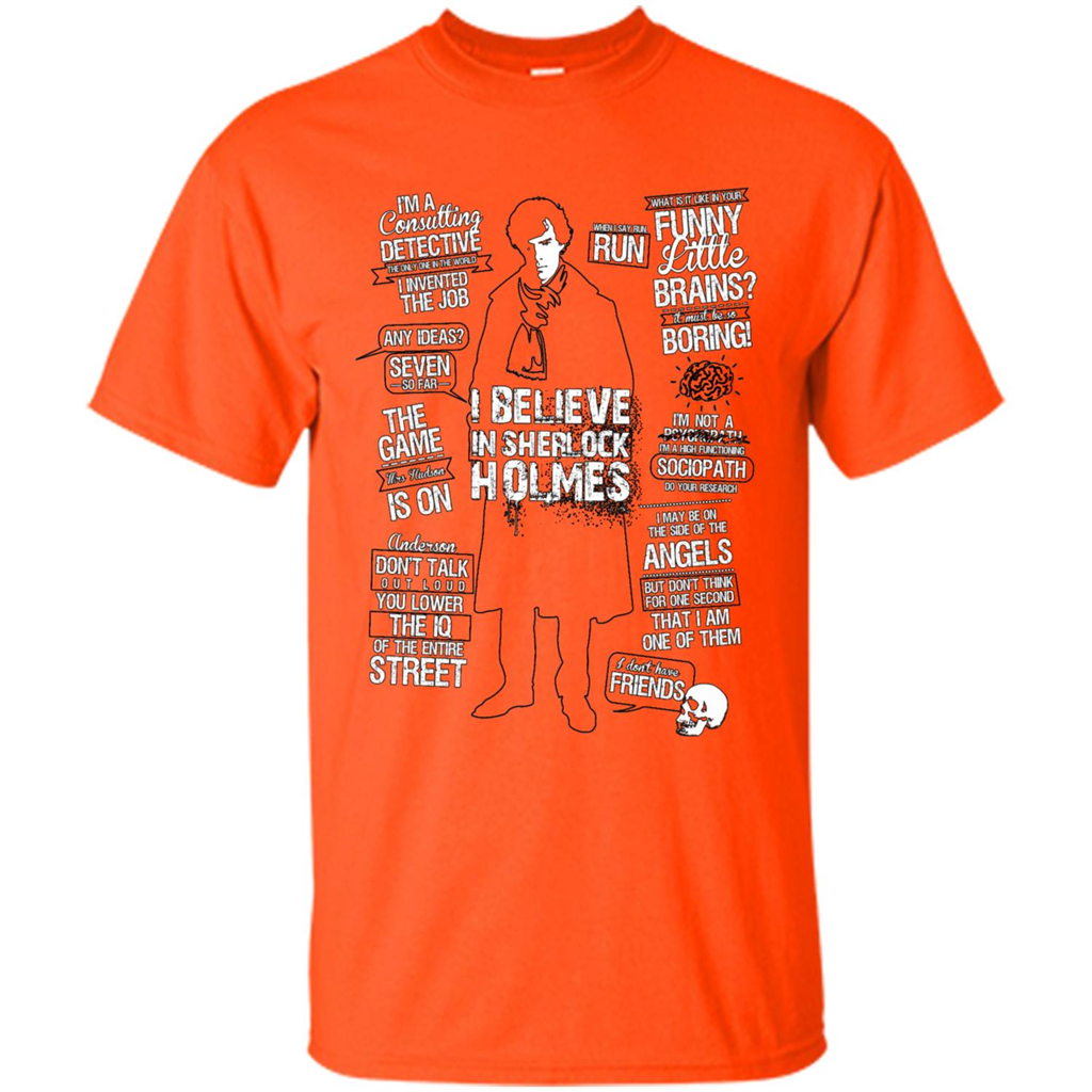 Detective Quotes To A Great Mind Nothing Is Little T-shirt Orange