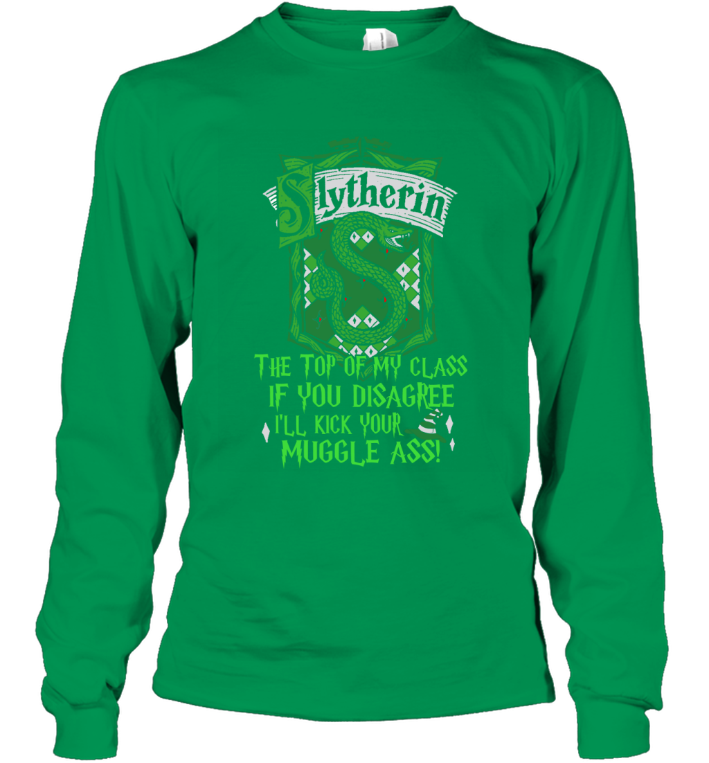 Harry Potter Quotes Slytherin Long Sleeve T-Shirt Long Sleeve T-Shirt Irish Green