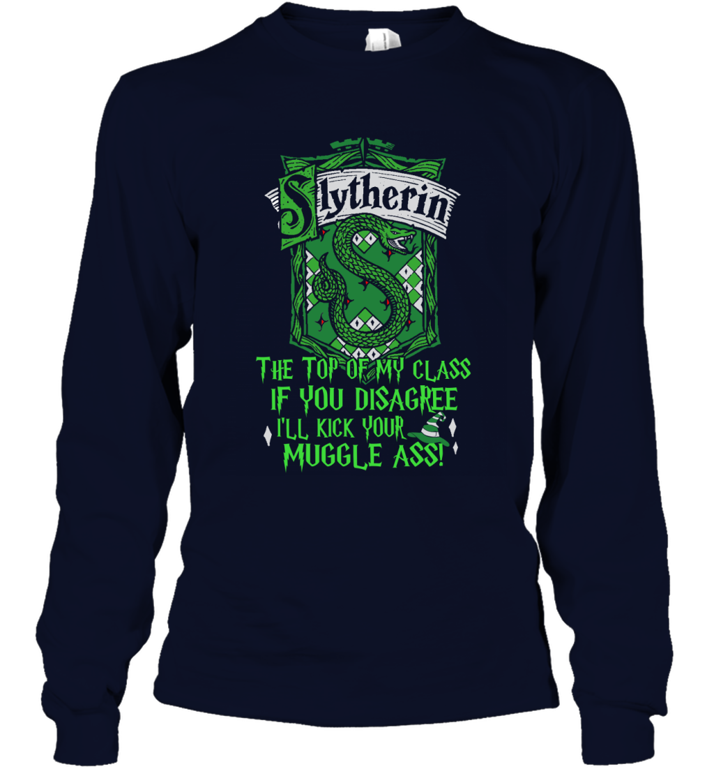 Harry Potter Quotes Slytherin Long Sleeve T-Shirt Long Sleeve T-Shirt Navy