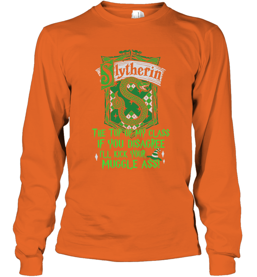 Harry Potter Quotes Slytherin Long Sleeve T-Shirt Long Sleeve T-Shirt Orange