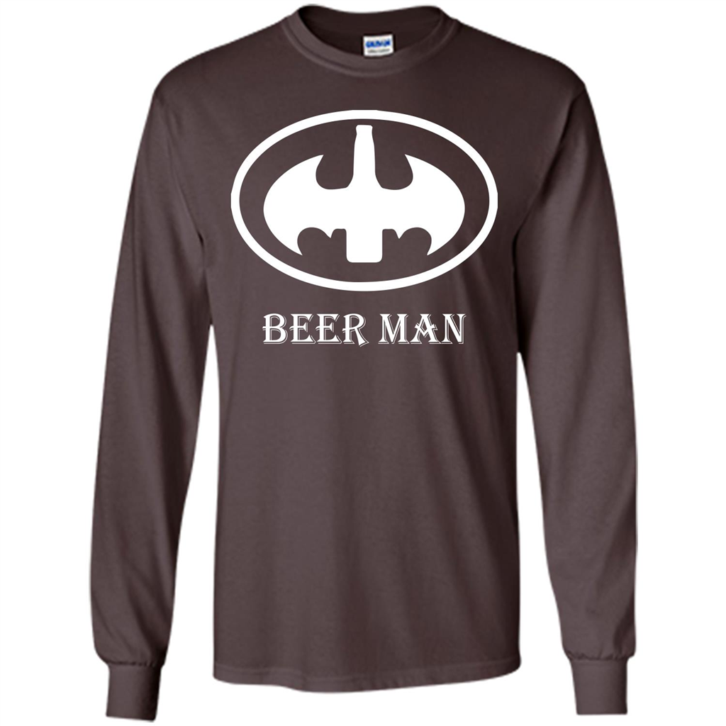 Beer Man T-shirt Funny Logo T-shirt Dark Chocolate