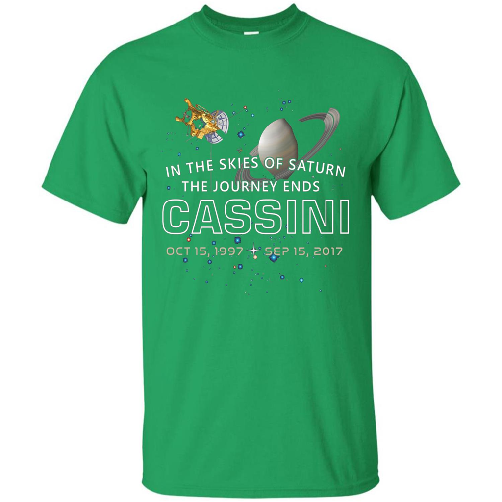 Cassini Spacecraft End Of Mission At Saturn T-shirt Irish Green