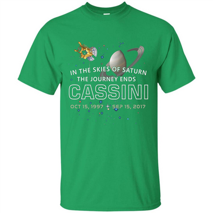 Cassini Spacecraft End Of Mission At Saturn T-shirt Irish Green