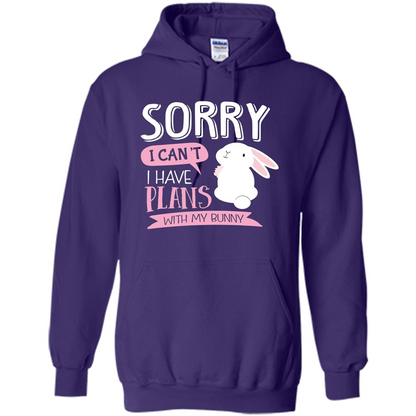Sorry I Can't I Have Plans With My Bunny T-shirt Purple