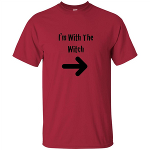 Halloween Couples Costume T-shirt I'm With The Witch