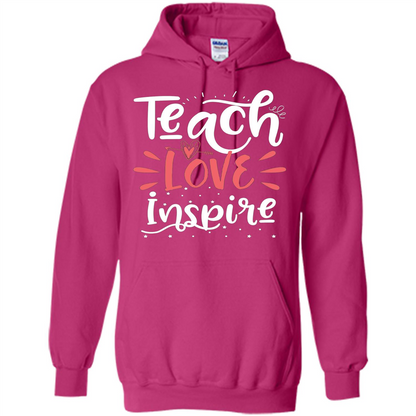 Teach Love Inspire Teacher Teaching T-shirt For Teacher Heliconia