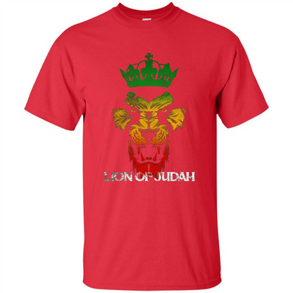 Lion Of Judah Rasta Reggae Roots T-shirt Red