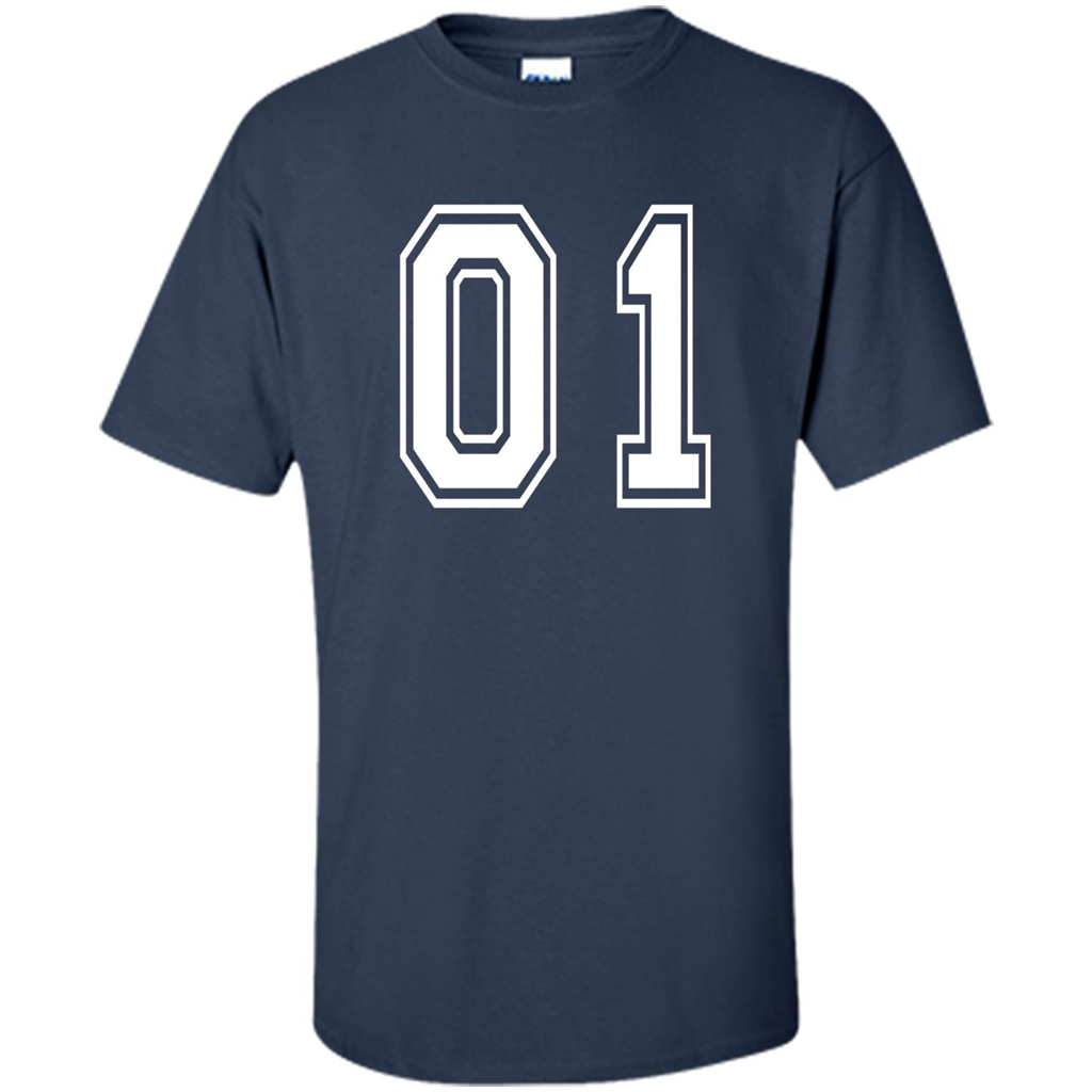 Sports Team School Numbers T-Shirt 01 Navy
