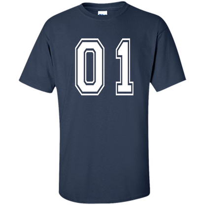 Sports Team School Numbers T-Shirt 01 Navy